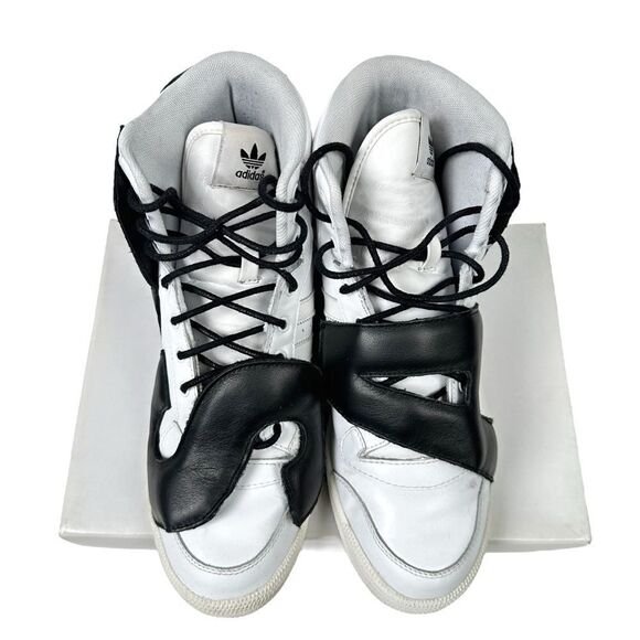 adidas Originals by Jeremy Scott JS LETTERS LEATHER Black White Size 10 - Picture 5 of 9